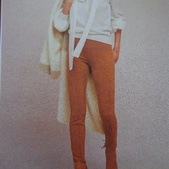 Anthropologie Scuba Faux Suede Pull-on Legging 27